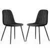 AKORD LUMO Kárpitozott Szék Welúr Fekete Fekete Lábakkal