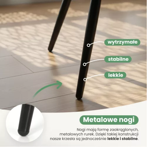 AKORD LUMO Kárpitozott Szék Welúr Fekete Fekete Lábakkal