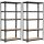 Fancy Garden Garázs Fém Polcrendszer Acél/MDF Fekete 175kg Teherbírás 2xREGMET8040180CZA