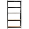 Fancy Garden Garázs Fém Polcrendszer Acél/MDF Fekete 175kg Teherbírás 2xREGMET8040180CZA
