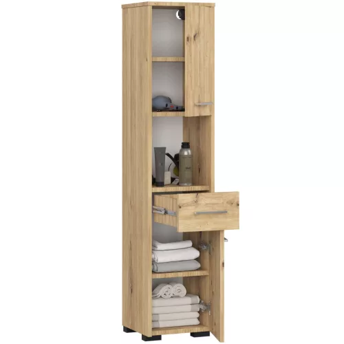 AKORD FIN Artisan Tölgy Fürdőszobai Állószekrény 140cm