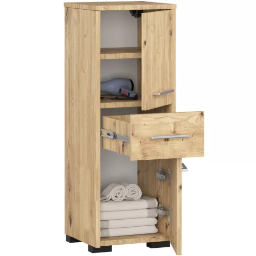 AKORD FIN Fürdőszobai Oszlopszekrény Artisan Tölgy 85cm