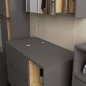   AKORD VAMI Fali Fürdőszobabútor Szett Grafit Szürke/Artisan Tölgy
