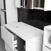 VAMI Fali Fürdőszobabútor Szett Fehér/Grafit