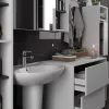 AKORD VAMI Fali Fürdőszobabútor Szett Fehér/Grafit Szürke