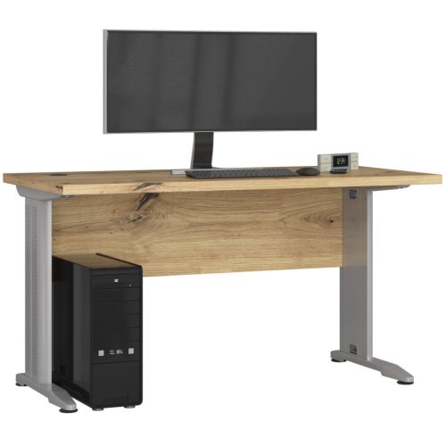 AKORD BM-135 Artisan Tölgy Számítógépasztal Fém Lábakkal