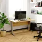   AKORD BM-135 Artisan Tölgy Számítógépasztal Fém Lábakkal