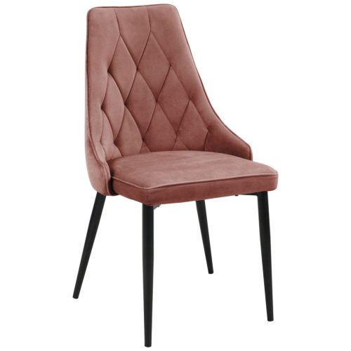 AKORD SJ.054 Glamour Bársony Étkezőszék Rózsaszín Steppelt CSJ.054-P
