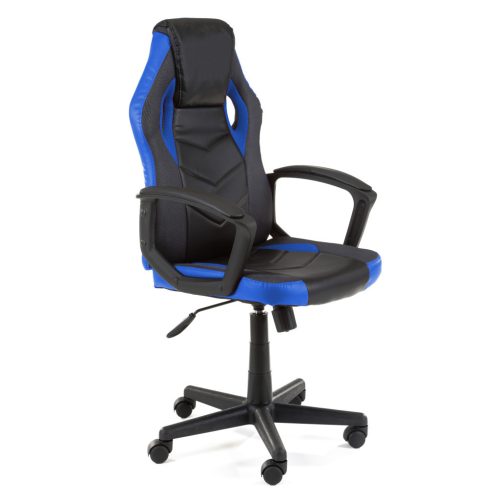 Furniture 4 Gamers FG-19 Gamer Szék Műbőr Fekete-Kék Ergonomikus