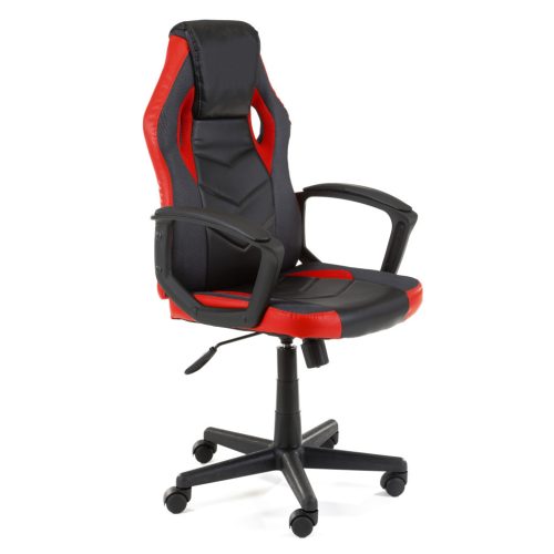 Furniture 4 Gamers FG-19 Gamer Szék Műbőr Fekete-Piros Ergonomikus