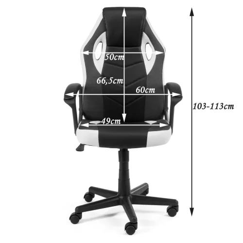 Furniture 4 Gamers FG-19 Gamer Szék Műbőr Fekete-Piros Ergonomikus