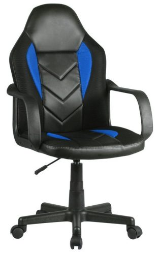 F4G FG-C18 Gamer Szék Műbőr Fekete-Kék Junior