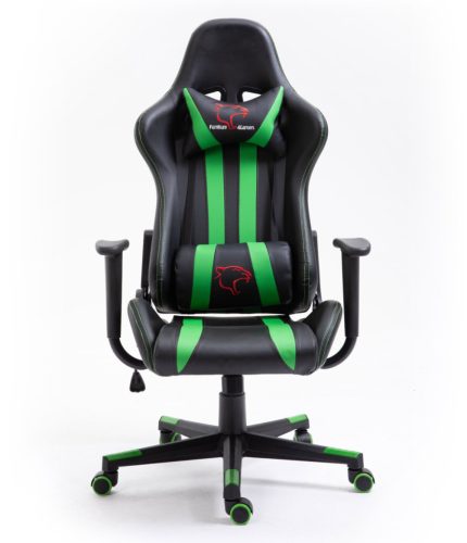 Furniture 4 Gamers FG33 Gamer Szék Műbőr Fekete-Zöld Ergonomikus