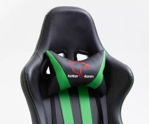Furniture 4 Gamers FG33 Gamer Szék Műbőr Fekete-Zöld Ergonomikus