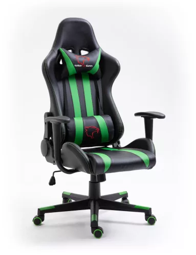 Furniture 4 Gamers FG33 Gamer Szék Műbőr Fekete-Zöld Ergonomikus