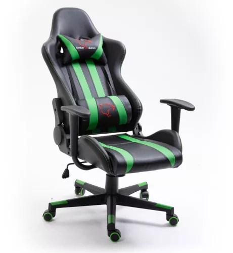 Furniture 4 Gamers FG33 Gamer Szék Műbőr Fekete-Zöld Ergonomikus