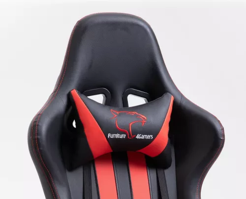 Furniture 4 Gamers FG33 Gamer Szék Műbőr Fekete-Piros Ergonomikus