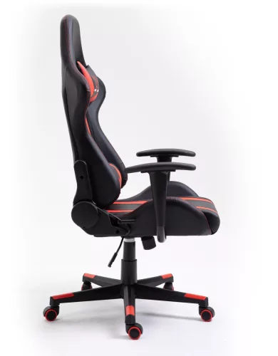 Furniture 4 Gamers FG33 Gamer Szék Műbőr Fekete-Piros Ergonomikus