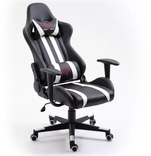 F4G FG33 Gamer Szék Fekete-Fehér Ergonomikus