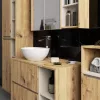 AKORD VAMI W90 Tükrös Fürdőszobai Fali Szekrény Artisan Tölgy/Kasmír