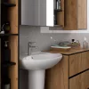 AKORD VAMI Tükrös Fürdőszobai Fali Szekrény Craft Tölgy/Fekete 90cm