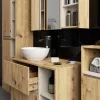 AKORD VAMI W50 Fali Fürdőszobai Szekrény Artisan Tölgy Kasmír