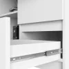 AKORD B16 Sarok Íróasztal 124 cm Fehér 3 Fiókos