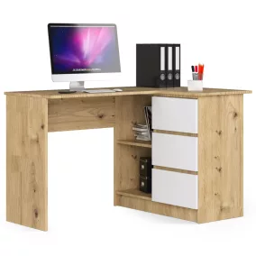 AKORD CLP B16 Sarok Íróasztal Artisan Tölgy Fehér
