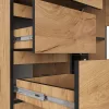 AKORD B16 Sarok Íróasztal 124 cm 3 Fiókos Craft Tölgy