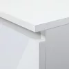 AKORD B16 Sarok Számítógépasztal 124 cm Fehér Matt/Magasfényű 3 Fiókos