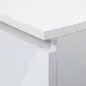   AKORD B16 Sarok Számítógépasztal 124 cm Fehér Matt/Magasfényű 3 Fiókos