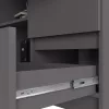 AKORD CLP B16 Sarok Íróasztal Laminált Grafitszürke