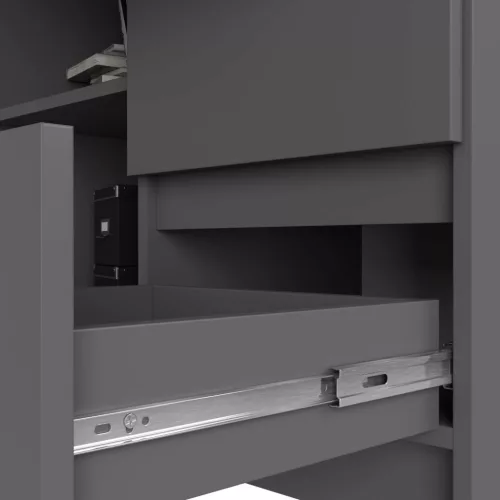 AKORD CLP B16 Sarok Íróasztal Laminált Grafitszürke