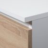 AKORD CLP A5 Íróasztal Laminált Fehér-Sonoma Billentyűzettartóval