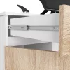 AKORD CLP A5 Íróasztal Laminált Fehér-Sonoma Billentyűzettartóval