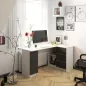   AKORD CLP B20 Sarok Íróasztal Laminált Fehér/Szürke Jobbos