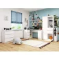 AKORD CLP B20 Balkezes Sarok Íróasztal Laminált Fehér