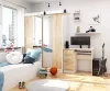 AKORD CLP A-6 Számítógépasztal Laminált Fehér/Sonoma Tölgy Bal Oldali 90cm