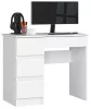 AKORD CLP A-7 Baloldali Számítógépasztal Laminált Fehér