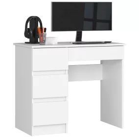   AKORD CLP A-7 Baloldali Számítógépasztal Laminált Fehér
