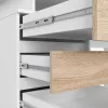AKORD CLP Íróasztal Laminált Fehér Sonoma 135cm Kihúzható Billentyűzettartóval