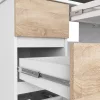 AKORD CLP A-7 Számítógépasztal Laminált Fehér-Sonoma Balkezes