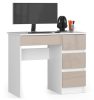 AKORD A-7 Számítógépasztal Laminált Fehér-Cappuccino Magasfényű 90 cm IP0PBIUCAPUPRA7