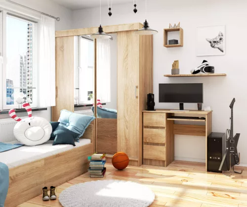 AKORD CLP Sonoma Balkezes Íróasztal Laminált Tölgy