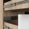 AKORD B20 Sarok Számítógépasztal Sonoma Tölgy Fehér 155 cm Balos