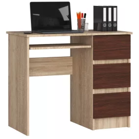 A-6 Clp Íróasztal Sonoma / Wenge Jobboldali