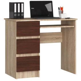 A-6 Clp Íróasztal Sonoma / Wenge Baloldali