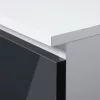 AKORD A-7 Számítógépasztal 90 cm Fehér/Grafit Magasfényű 4 Fiókos