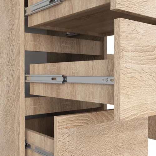 AKORD CLP A-11 Számítógépasztal Laminált Sonoma Tölgy 6 Fiókos