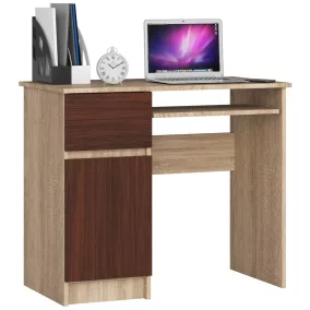 Számítógépasztal 90 cm Pixel Bal Sonoma / Wenge